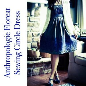 Anthropologie Floreat Sewing Circle Dress